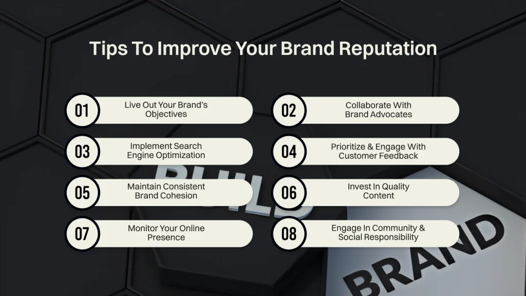 A picture that explains how to improve your brand reputation